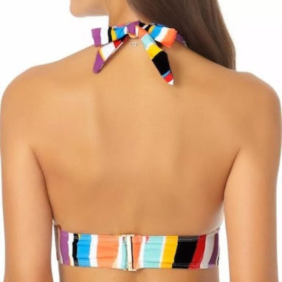 ANNE Cole Banded Halter Bikini Top, Choose Sz/Color - Picture 2 of 3
